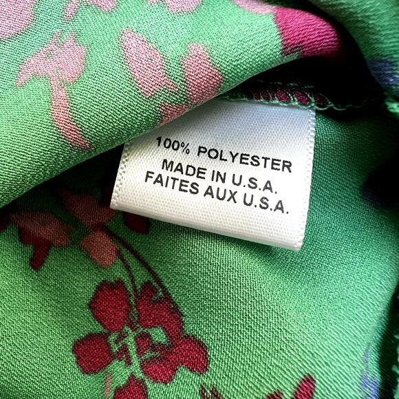 NWT MISA Los Angeles Amalya Dress Small Peony Green Floral Ruffle Mini Smocked - Picture 7 of 7